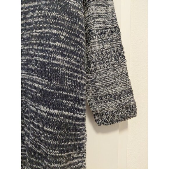 New Ann Taylor Loft Women's Sweater Cardigan Sherpa Trim Pockets Gray Ivory XL - Picture 7 of 7